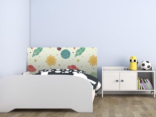 Oedim Cabecero Cama Infantil PVC Impresión Digital Planetas Universo Multicolor 100 x 60 cm | Disponible en Varias Medidas | Cabecero Ligero, Elegante, Resistente y Económico