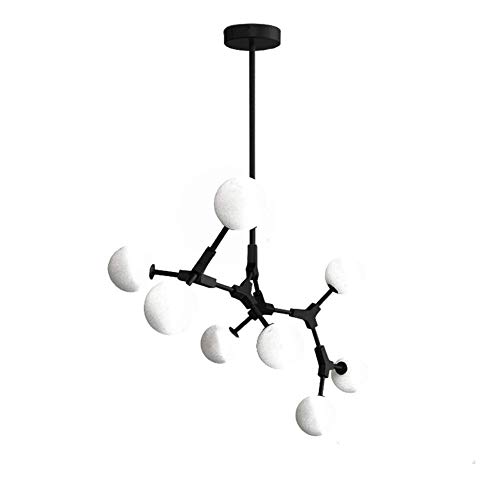 Chandelier moderne or en fer forgé de style nordique et finitions luxe