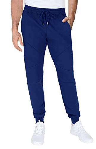 Mens Fashion Joggers Sports Pants - Cotton Cargo Pants Sweatpants Trousers Mens Long Pants Navy Blue XXL-34