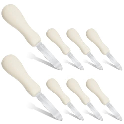 Nonley Oyster Shucking Knife, 8 Pack Oyster Knife Shucker Set Seafood Opener Kit Oyster Knives for Most Shells and Oysters Shucking