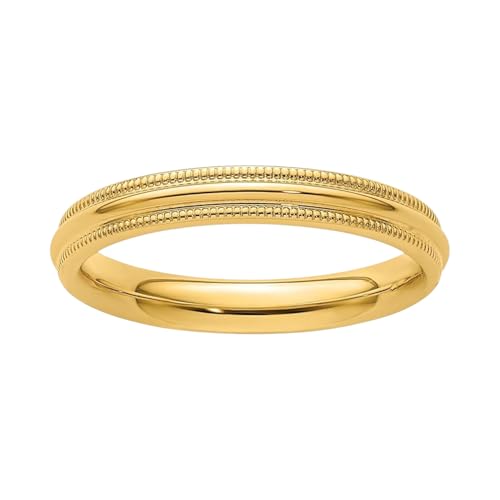 Zilora 14K Yellow Gold Fill Milgrain Band