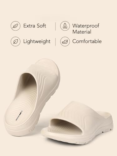 Image of Bewakoof Men's Beige EVA Comfy Sliders