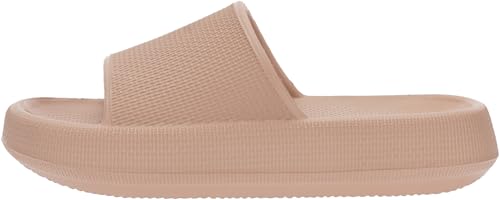 Image of BRONAX Cushioned Thick Sole Pillow Slippers for Women and Men Y10 | Cloud-Like Soft Sole, Foot Pain Relief, EVA Platform Sole, Indoor Outdoor Slides, Waterproof Shower Ready, Quick-Drying