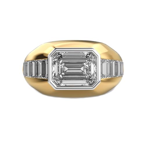 Chevalière homme argent et or moissanite pour un style élégant au quotidien