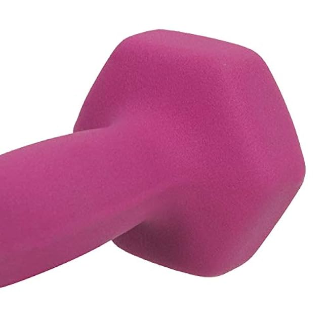 Sunny Health & Fitness Neoprene Coated Hex Shaped Dumbbell Non-Slip Fitness Weights for Home Gym Exercise, Full Body Workout Strength Building, Weight Loss, Sold in Pairs - Sizes - 2LB, 5LB, 8LB, 10LB