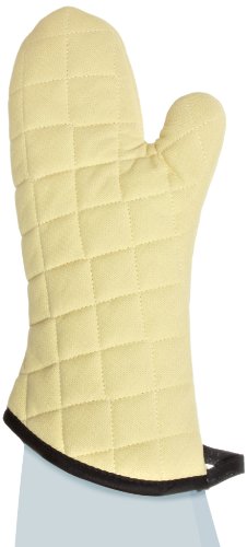 San Jamar KM15 Kevlar Fire Retardant Temperature Protection Oven Mitt 15 Length Gold