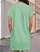 Stridey Women's Summer Casual T Shirts Short Sleeve Dress 2026 Spring Vacation Beach Mini Dress with Pockets Grass Green