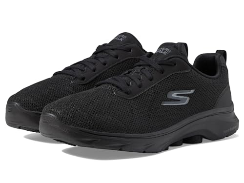 Skechers Womens Go Walk 7 Clear Path Low-Top Sneaker, Black, 4 UK