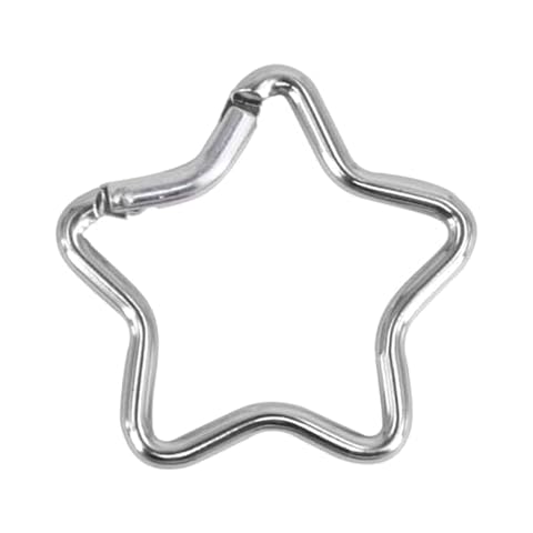 Youngy Carabiner Clip Star Shaped Climbing Buckle Aluminum Alloy Heavy Duty Keyring Hook for Camping Fishing Hiking Traveling Star Shaped Carabiner, Silver Cover