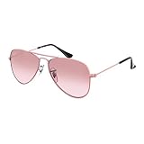 Designer Sunglasses Ray-Ban JUNIOR Aviator Junior Gafas de sol, Pink, 50 Unisex-Niño