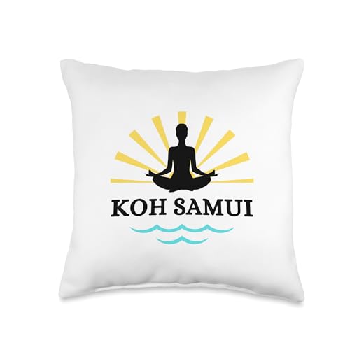 Koh Samui Thailand Full Moon Party Yoga Throw Pillow