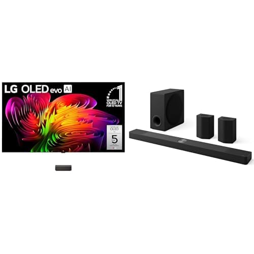Image of LG 77-Inch Class OLED evo AI 4K W6 Wallpaper Series Smart TV (OLED77W6PUA, 2026) S95AR 9.1.5 ch. Home Theater Soundbar with Wireless Subwoofer, Dolby Atmos Audio, TV Synergy, Wow Interface