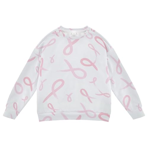JUNZAN Pink Breast Awareness Ribbons Kids Boys Pullover Hoodie Fleece Tops Clothing Shirts Athletic 4T