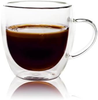 ダブルウォールグラス コーヒーカップ 【二重構造で 保温 保冷 が出来る】 耐熱 二重 グラス コップ 耐熱グラス (250ml 単品)