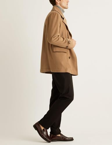 IDEALSANXUN Mens Casual Double Breasted Wool Trench Coat Peacoat Winter Jackets4