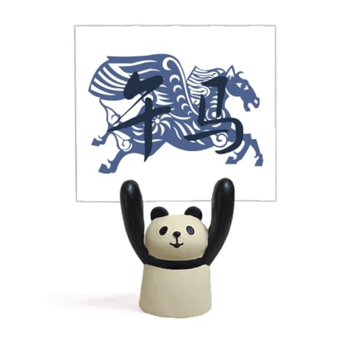 Panda décoration support de mémo zodiaque cheval du Nouvel An chinois - Idée cadeau originale