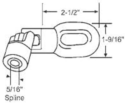 STB Universal Joint, 5/16" Spline, Aluminum