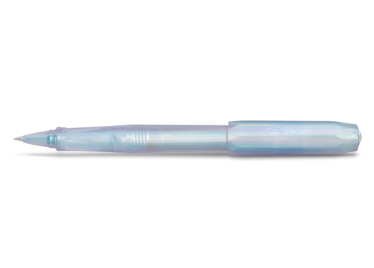 Kaweco PERKEO Rollerball Iridescent Pearl I Gel/Ballpoint Pen with 0.7 mm Rollerball Pen Refill for School I Beginner Gel Roller with Ergonomic Grip 15.5 cm