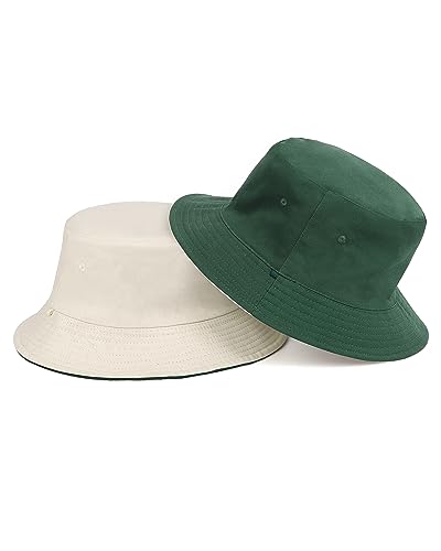 Image of XXL Oversize Bucket Hat Reversible, XL L M S Fisherman Sun Cap With Chin Strap, Travel Beach Outdoor Hat For Men Women