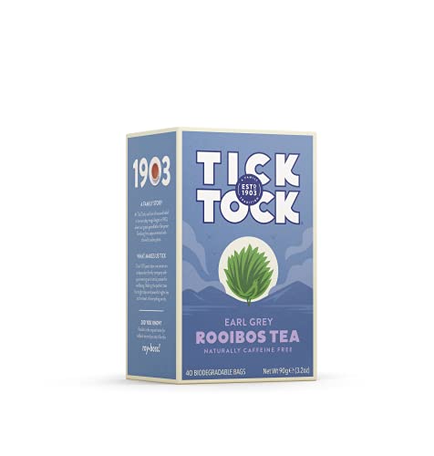 Tick tock teas bags earl grey rooibos tea, 40 count - p…