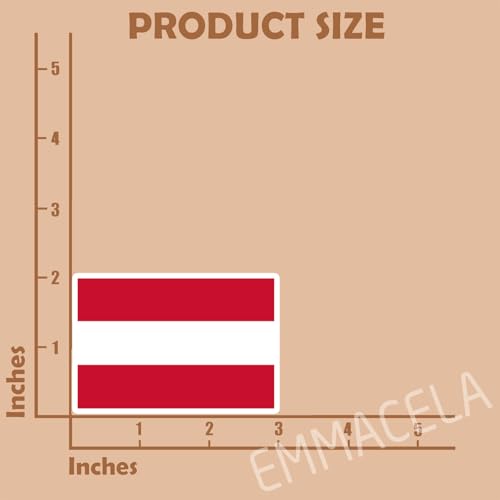 Image of (3PCS) Austria Flag Stickers, Austrian Sticker Countries Flag Waterproof Vinyl Decals For Laptops, Tumblers, Water Bottles, Books, Scrapbooks, Size 3 x 2 Inch
