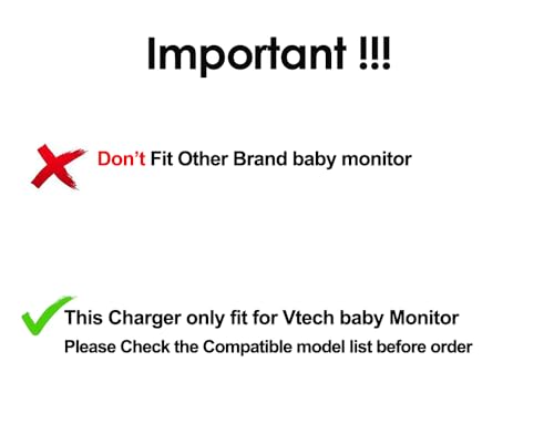 Icreatin IC-AD007A Power Cord For Vtech Baby Monitor Charger: 6V Usa Ul Listed Adapter Fits Dm221 Dm221-2 Dm223 Dm251 (Parent & Baby Units) Dm111 Dm112 Dm222 Dm271 (Parent Unit Only) Safe & Sound Audio Monitor,6.7Ft thumb #1