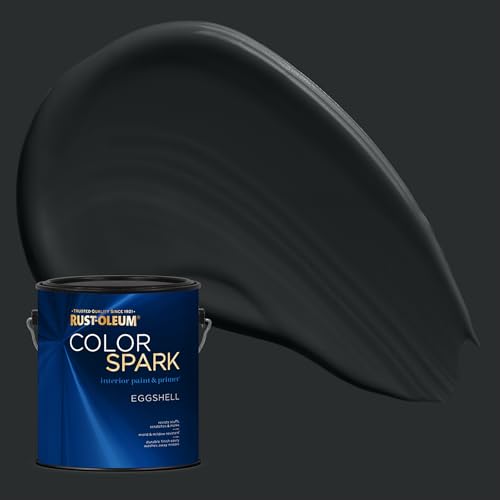 Image of Rust-Oleum Color Spark Paint & Primer, Black, Eggshell