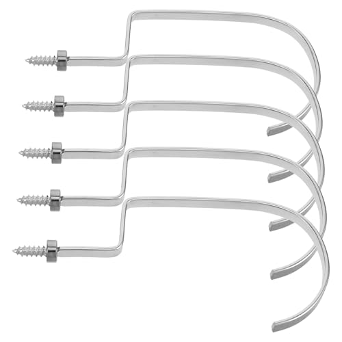 EPIGEIST 5 piezas Ganchos para Colgar Tornillo de Inoxidable Accesorios para Perchas DIY Diseño Compacto y Fácil Instalación para Organización el Hogar