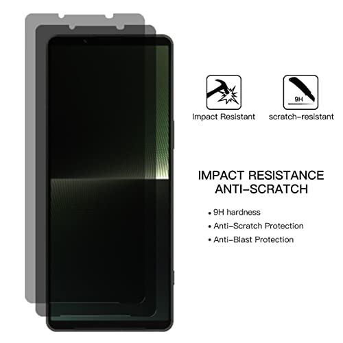 Aiselan For Sony Xperia 1 V 2023 Anti-Spy Tempered Glass, [2 Pcs] 9H Hardness Anti-Scratch Anti-Peeping Privacy Screen Protector Proteceive Film For Sony Xperia 1 V Phone thumb #4
