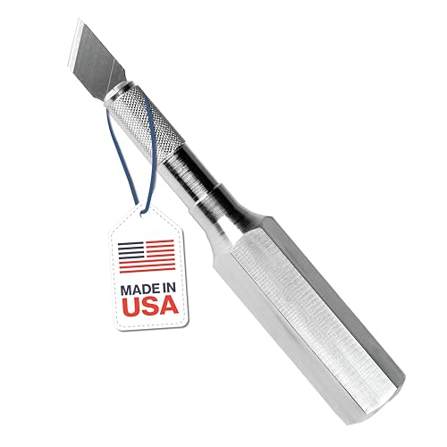 Excel Blades K6 Heavy-Duty Precision Knife – Hexagonal Metal Handle with Angled #19 Blade – Easy-Change Craft Knife for Cutting Thick Materials, Paper, Plastic and Wood - Made In USA