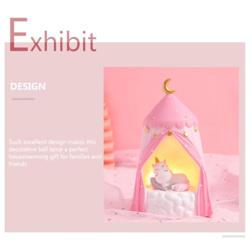 Lámpara de Noche Unicornio Rosa Decorativa para Niños miniatura 6