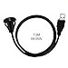 ImBros USB Extension Cable Fit Compatible Car Dashboard +Dash Panel Mount, Type A Male to C Female