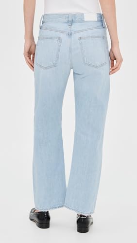 Image of PISTOLA - Lexi Mid Rise, Signature Bowed Straight Jeans - Light Denim Jeans