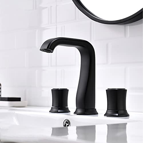 Robinet de lavabo de salle de bain 3 trous laiton ORB - 5