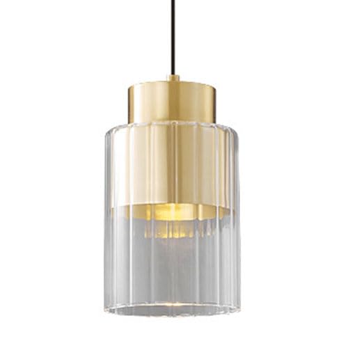 Plafonnier industriel en verre cuivré avec source lumineuse E27