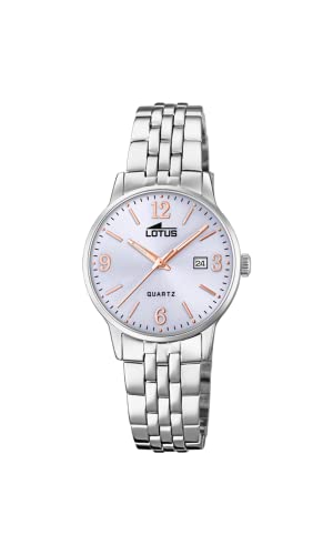 Montre Lotus femme quartz idéale du bureau aux sorties entre amies avec son cadran argenté