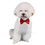 4 Pieces Pets Dog Cat Bowtie Pet Costume Adjustable Formal Necktie Collar for Cats Small Dogs Puppy Grooming Accessories Pink/Black - Image 5