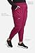 Cherokee Women's Scrub Jogger Pants Modern Classic Fit Mid Rise Bottom with 5 Pockets, Elastic Knit Waistband - WW115P, S Petite, Wine