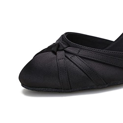 Ballroom Dance Shoes Ladies Dance Shoes Closed Toe Dance Shoes Social Dancing Shoes for Women with High 2.5"2