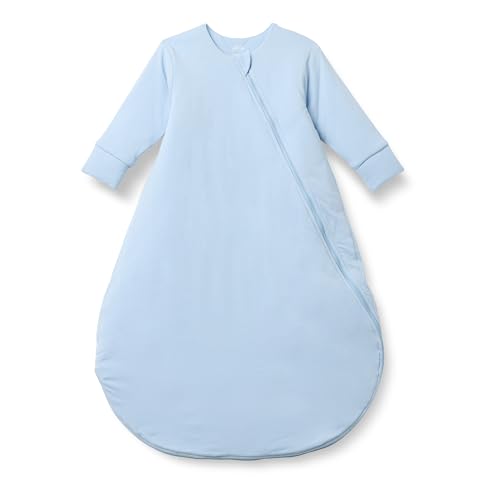 Amazon Essentials x Sofia Grainge Unisex Babies Cotton Long Sleeve Sleep Sack 2.5 TOG Wearable Blanket Light Blue 6-12 Months