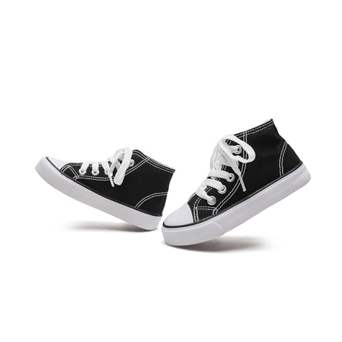 Kids Canvas Shoes Boys Girls High Top Canvas Slip On Sneakers2