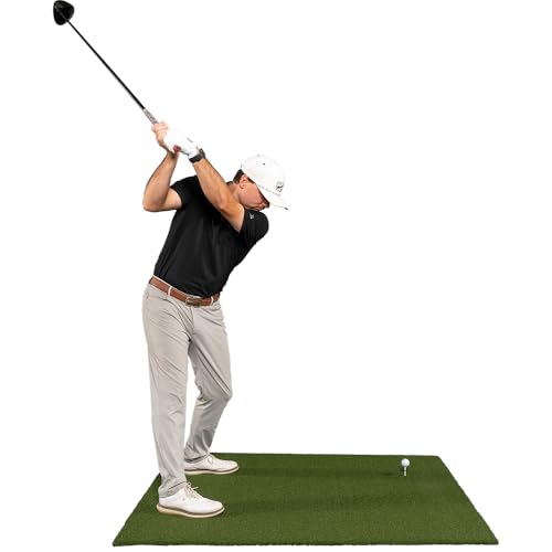 All Turf Mats® 4x5 Super Tee Golf Mat – Residue-Free Nylon Turf for Wooden or Rubber Tees, Flexible Urethane-Coated Backing