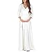 Produktbild WWricotta Pregnant Woman Fashion Wrap Maternity Dress Adjustable Belt Multi-Function Dress(Weiß,L)