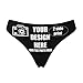 Custom Seamless Thong Add Your Own Image Text Sexy Funny Briefs for Women with Photo Lover Wife Valentine Day 2 Sides Design Large Black