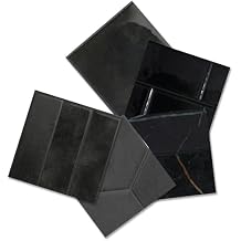 SmART TILES مقشر وعصا باكسبلاش - مقشر لاصق ثلاثي الأبعاد وبلاط لاصق خلفي للمطبخ والحمام وبلاط الحائط