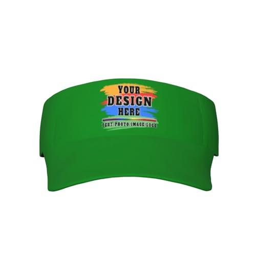 Bulk Custom Visor Hats for Men & Women Design Your Own Custom Hats Custom Visor Sun caps Custom Trucker Hat Custom Sun Visor Hat Custom Gifts Green