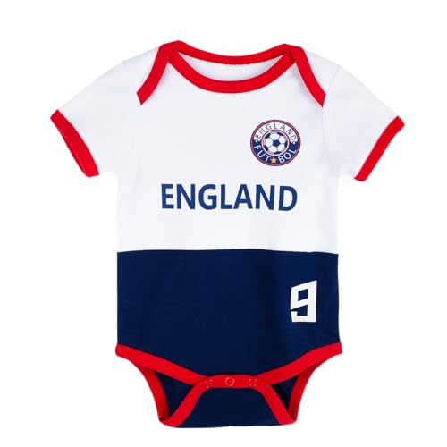 Cnins Soccer Baby Jerseys England Football Onesie Outfit for Boys