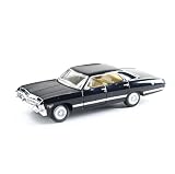 Kinsmart Jet Black 1967 Chevy Impala 4 Door Hardtop 1/43 O Scale Diecast Car