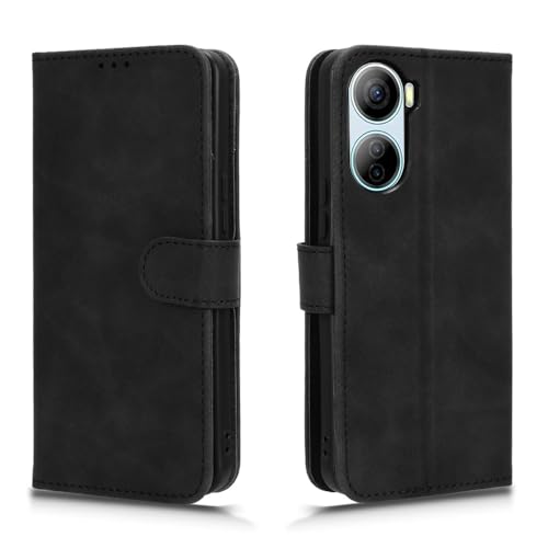 Étui à rabat ZTE Libero 5G II élégant et robuste en cuir PU noir de haute finition