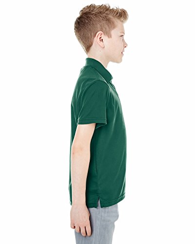 UltraClub Youth Cool & Dry Mesh Piqué Polo M FOREST GREEN2